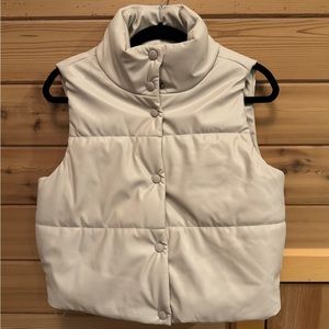 Cream Puffer Vest